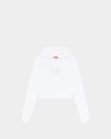 DIESEL D Logo修身連帽上衣 - 白 / XXS