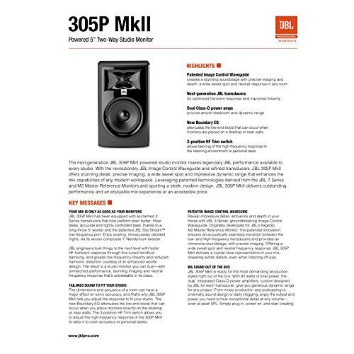 JBL PROFESSIONAL 305P MkII パワードモニタースピーカー 1本