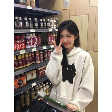 笙韻秋冬季高級感加絨連帽情侶裝
