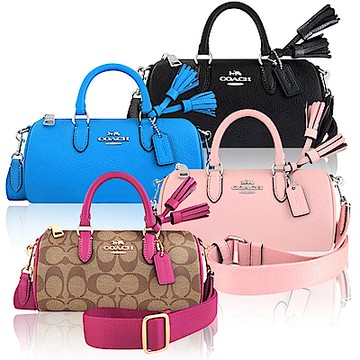 COACH皮革圓筒小型兩用包(多款均一價)