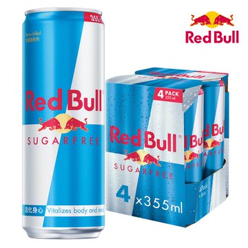 【Red Bull】紅牛無糖能量飲料(355mlx4罐)
