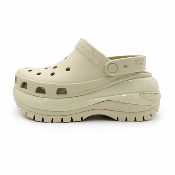 【全館滿額折】  Crocs  卡駱馳 奶茶色 經典光輪 克駱格 厚底 涼拖鞋 女款B3852【新竹皇家207988-2Y2】
