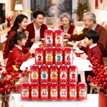 馬年可樂貼紙春節公司年會晚會裝飾布置用品過年儀式2026新款新年