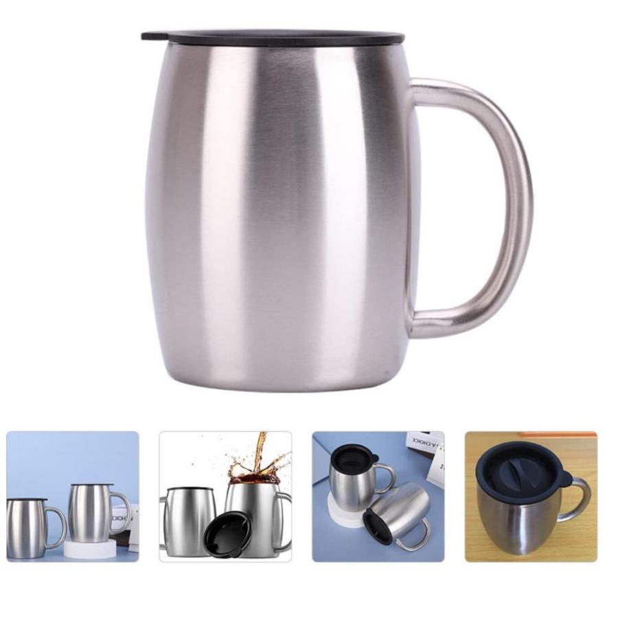 Zerodeko pcs Double Layer Water Mug Stainless Steel Beer Jar Portable Cof
