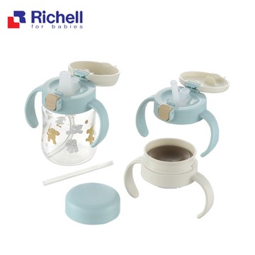 【Richell 利其爾】TLI 三代 三階段水杯禮盒 - 布逗兒