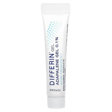 Differin, 阿達帕林凝膠 0.1 % 痤瘡護理，無香，0.5 盎司（15 克）