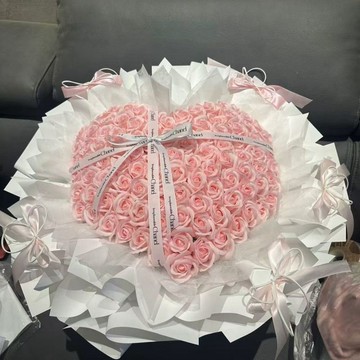 【浪漫永生花束】乾花 永生花 乾燥花 永生花束 玫瑰花束 粉玫瑰 愛心粉芭蕾玫瑰 七夕情人節禮物 生日驚喜禮物 送男女朋