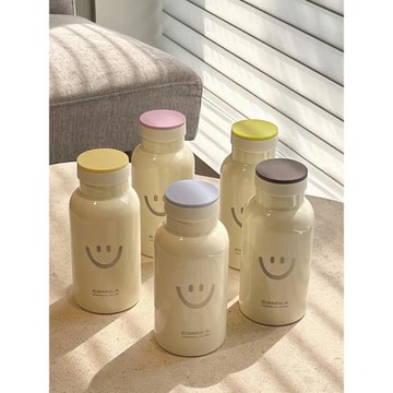 comika開口笑臉保溫杯口咔咖啡保冷杯不銹鋼高顏值隨行杯INS風女