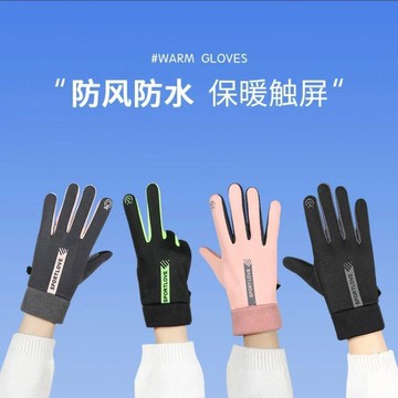 臺灣有貨⚡冬季防風手套男女防水防滑防寒騎行電動車保暖騎車觸屏開車加絨 QREX