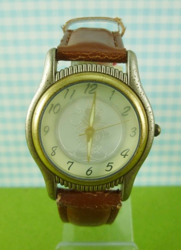 【震撼精品百貨】米奇/米妮_Micky Mouse~手錶~黃咖啡色