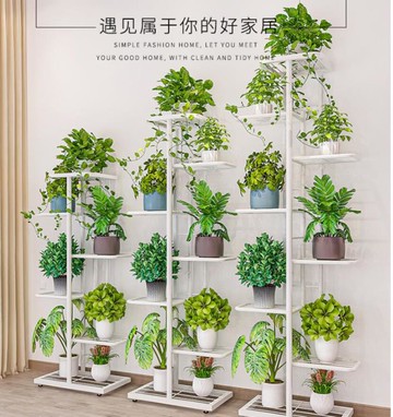 花架子北歐室內家用陽台裝飾置物架鐵藝客廳簡約花盆多層掛架綠蘿 99購物節