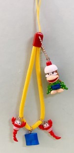 【震撼精品百貨】Curious George _好奇的喬治猴 ~日本喬治猴 手機吊飾/鑰匙圈-蝦#02320