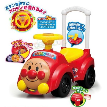真愛日本 學步車推車玩具 大臉紅 日本進口 ST安全玩具 麵包超人 兒童 幼兒 學步 滑步 划步 學習 車 消防車 手推車 走路 音樂 學步車 學步推車 學習 18122200010