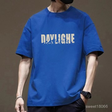【臺灣】夏季100%純棉短袖 日韓版短袖T恤時尚男生T恤 圓領潮流上衣 透氣短袖t-shirt 素t 棉t寬鬆A10