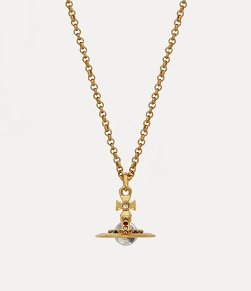 Vivienne Westwood New Petite Orb Pendant Necklace Gold Swarovski Crystals Women