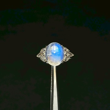 月光石  | 彩光月光石 安撫情緒 平靜柔軟 天然晶礦戒指 925純銀 活圍 S23AR21-59