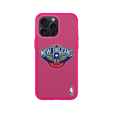 iPhone 15 Pro Max Clear 粉漾桃 - NBA - Logo-新奧爾良鵜鶘 New Orleans Pelicans