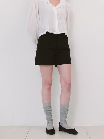 Lithe Cotton Shorts [Black]