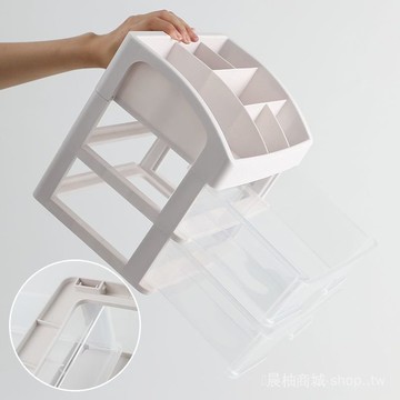 🎇可開發票✨桌麵收納盒透明抽屜式化妝護膚品學生宿捨整理分多層置物架大容量#免運