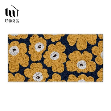 【好物良品】森林系列《黃色花語》㊣獨家設計㊣大尺寸可剪裁玄關大門絲圈刮泥墊｜可訂製尺寸請聯繫LINE客服@haowu