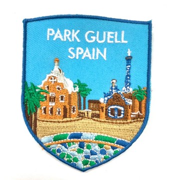 DIY刺繡徽章 西班牙 桂爾公園 SPAIN 地標布章 貼布 布標 燙貼 徽章 肩章 識別章 背包貼 _廠商直送