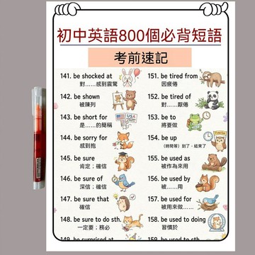 🔥臺灣夯貨-大米優品🏆26新版國中英語800個完形必背短語911法則48大音標練習