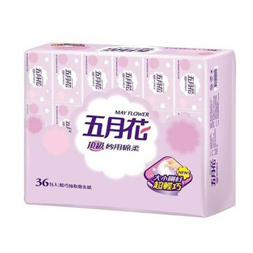 【領券再折】五月花 妙用綿柔輕巧包抽取式衛生紙 130抽x36包 神腦生活