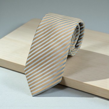 藍斜紋香檳金領帶-日光下的柔和光澤