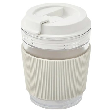 MUJI 無印良品 攜帶式透明隨行杯 附杯套  透明  360ml  1個