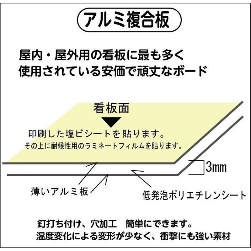 OUT 駐車場用出口看板 高さ450×幅910mm アルミ複合板 厚さ3mm LINEショッピング