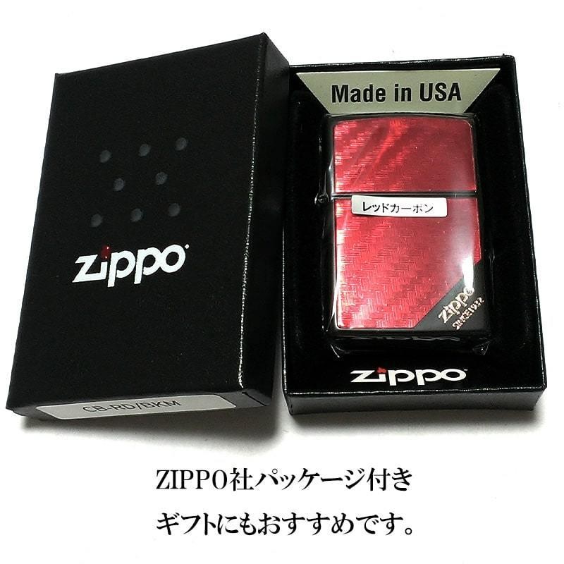 ZIPPO ライター レッドカーボン ブラック レッド ジッポー エッチング