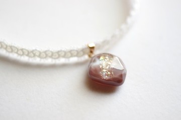 樹脂藝術 方形吊墜・夜色深處