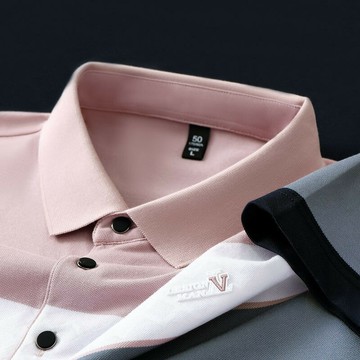 【新款熱賣】正品高端男士短袖T恤夏季新款t中年商務涼感短袖翻領POLO衫