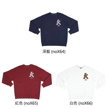 KANGOL 長袖上衣 大學T K字母LOGO 中性款 65551004