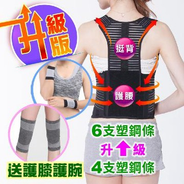 【JS嚴選】*全新升級*竹炭可調式多功能塑身收腹護腰挺背帶(601美背帶送CC膝腕)