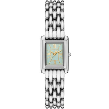 Michael Kors MK Petite Essex 優雅羅馬方形女錶-湖水綠/20mm MK7611