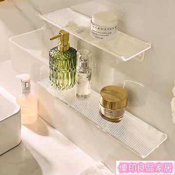 墻上置物架 壁掛置物架亞克力衛生間浴室廁所置物架防水防潮簡約墻上免打孔收納整理架
