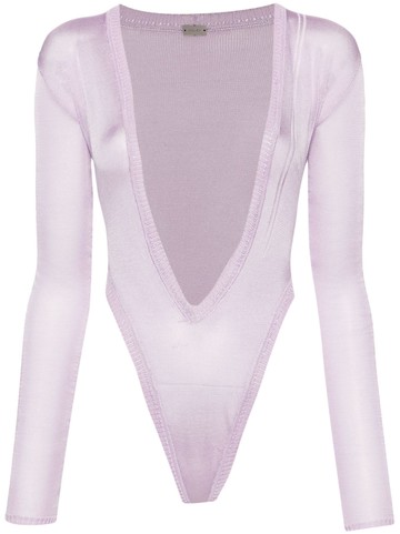 ALL IN - fine-knit body - women - Viscose - S - Purple