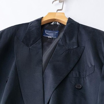 桑蠶絲套裝男silk素縐緞面潮商務真絲西服男套裝雙排扣正裝西裝