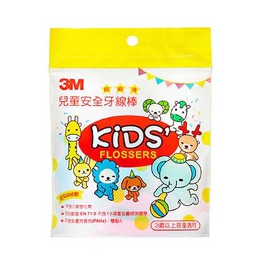 美國 3M - 兒童安全牙線棒-袋裝(38支)