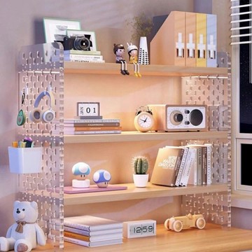 【免運】桌上置物架 學生宿舍辦公室多層收納整理架 亞克力桌面洞洞板收納架