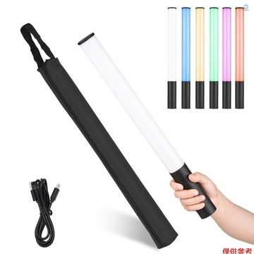 Rgb 燈棒手持攝影視頻燈雙色溫度 2500K-9900K 12 級可調亮度 具有 7 種特殊照明效果磁吸收 fo