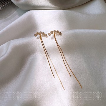 流蘇耳環2021年新款潮輕奢小眾氣質高級感長款耳飾S925純銀針耳釘