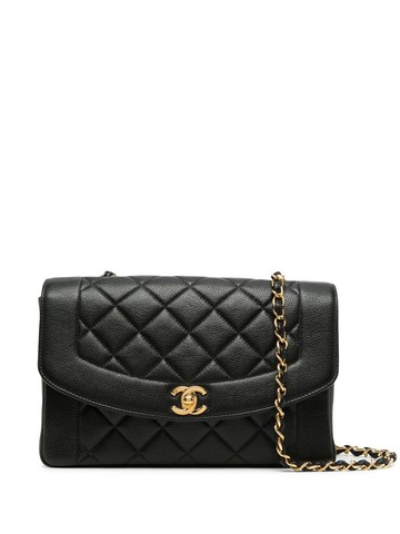 CHANEL Pre-Owned - 1997 medium Diana shoulder bag - women - Caviar Leather - One Size - Black