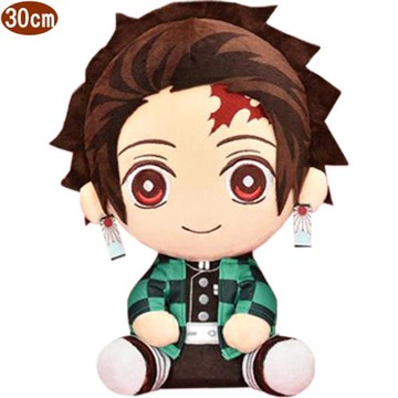 鬼滅之刃炭治郎絨毛娃娃玩偶坐姿款30公分 296262【卡通小物】