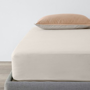 艾禮思200織水洗棉床包雙人 米