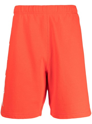Heron Preston - Reg HPNY-print track shorts - men - Cotton - S - Orange