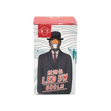 6入 旭光 LED 5W 6500K 白光 E27 全電壓 球泡燈