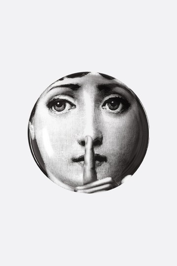 FORNASETTI Tema e Variazioni N° 334 porcelain round ashtray Unisex