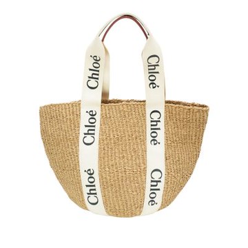 Chloe 蔻依 Woody Basket 草編大托特包(米白)